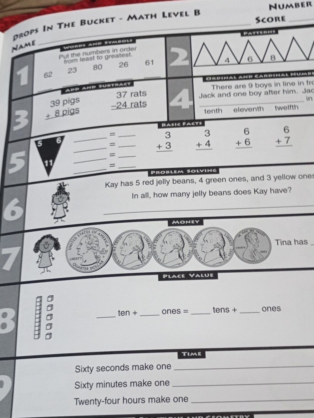 Drops In The Bucket Level B Math Grade 2 - Picture 14 of 16